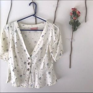 Urban outfitters cropped blouse